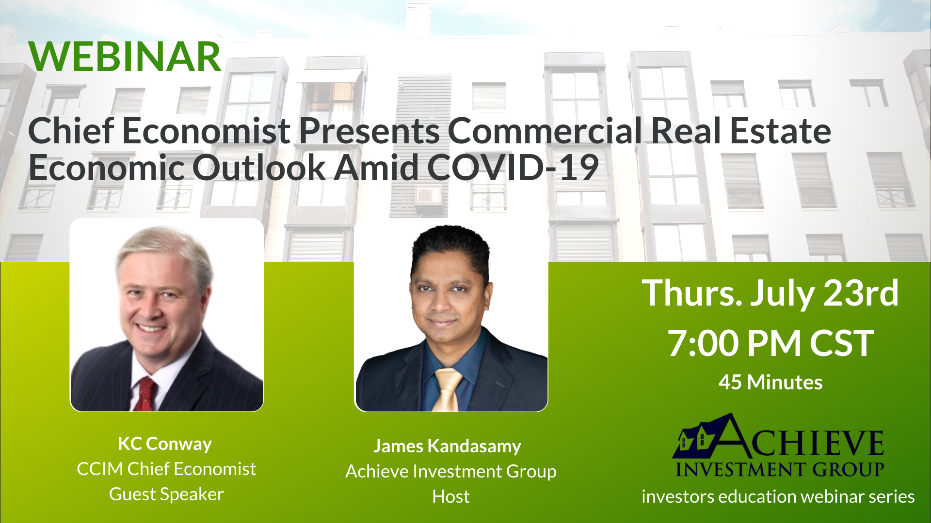 Commercial Real Estate Economic Outlook amid COVID-19 Webinar