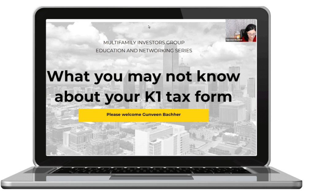 K1 Tax Webinar